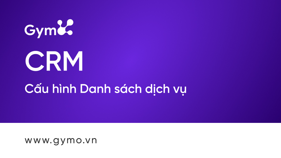 Cấu hình danh sách dịch vụ